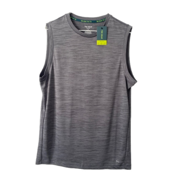 Tek Gear NWT Mens S Athletic Sport Workout Sleeveless Slate Gray Muscle Tank Top - Picture 1 of 8